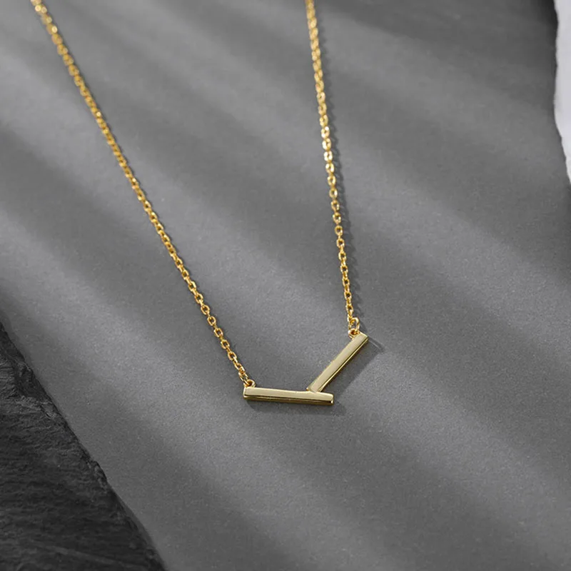 925 스털링 실버 기하학적 모양 목걸이, 선형 펜던트, 초커 파티 선물, 여성 패션 주얼리, 핫 세일
