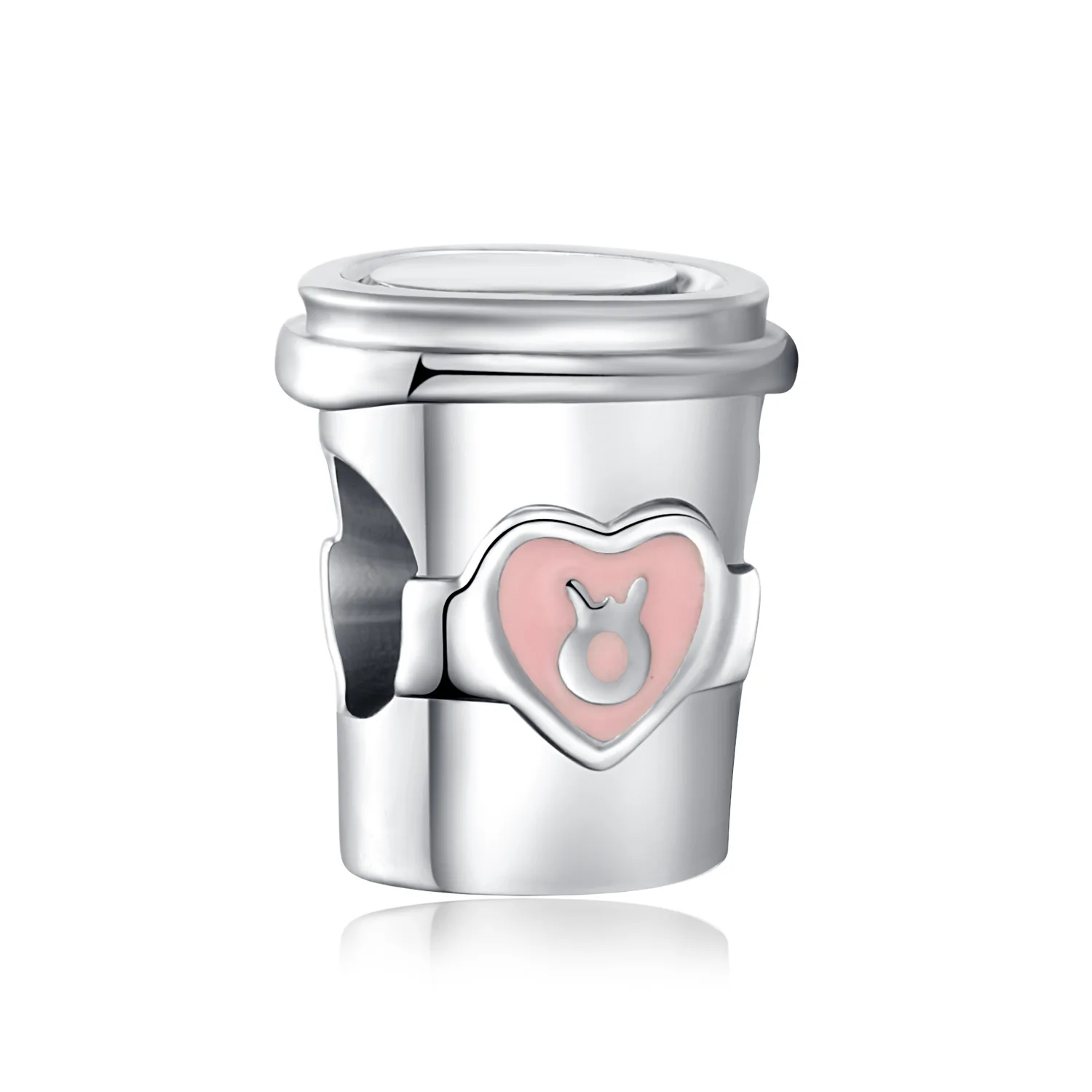 핑크 컬러 크리스탈 비즈 하트 무당 벌레 사랑 꽃 펜던트 팔찌, DIY 매력 레이디 쥬얼리 선물