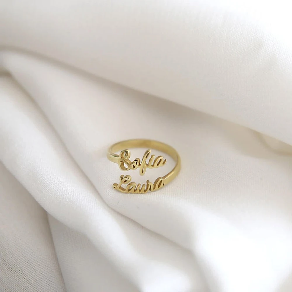 개성 조정 가능한 남성 반지, 맞춤형 멀티 네임 오프닝 스테인레스 스틸, 여성 반지, 커플 쥬얼리 선물, Anillos Mujer