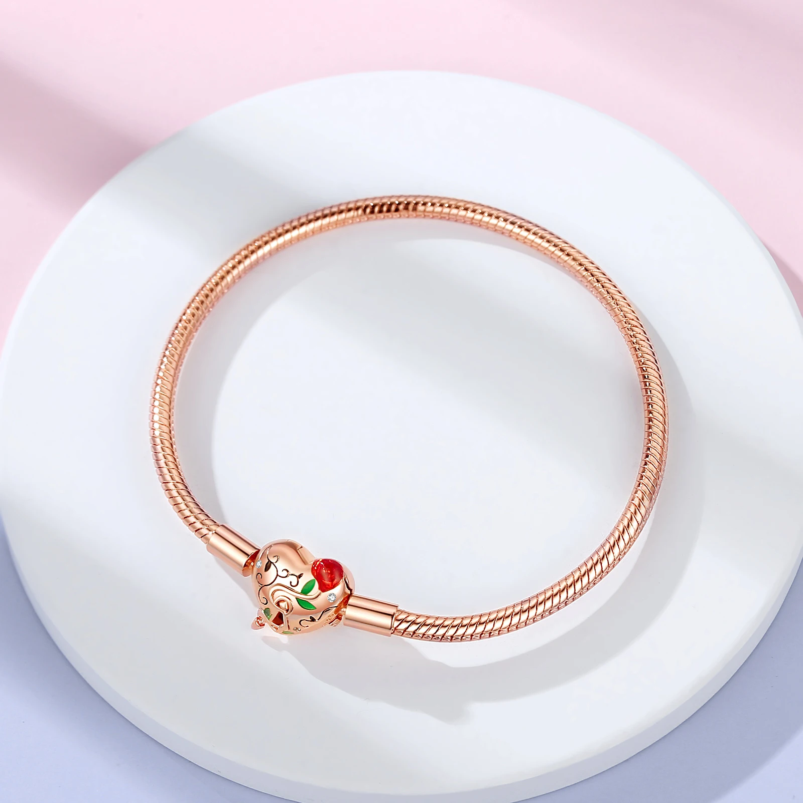 Danturn 925 스털링 실버 팔찌, 왕관 나비 버스 자매 사랑 체리 팔찌, 여성 패션 매력 팔찌