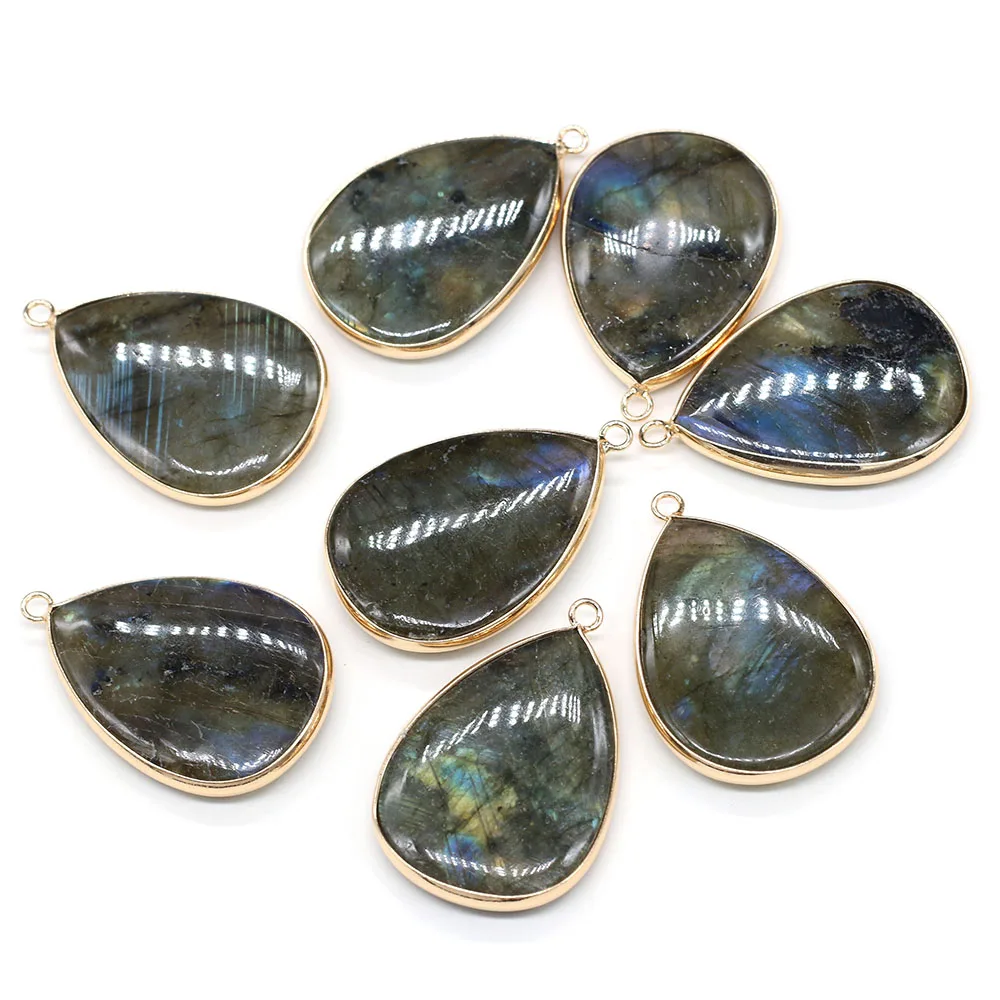 DIY 목걸이에 대 한 드롭 모양의 플래시 Labradorite 펜 던 트 매력 수공예품 봉 제 공예 보석 액세서리 만들기 title=DIY 목걸이에 대 한 드롭 모양의 플래시 Labradorite 펜 던 트 매력 수공예품 봉 제 공예 보석 액세서리 만들기 