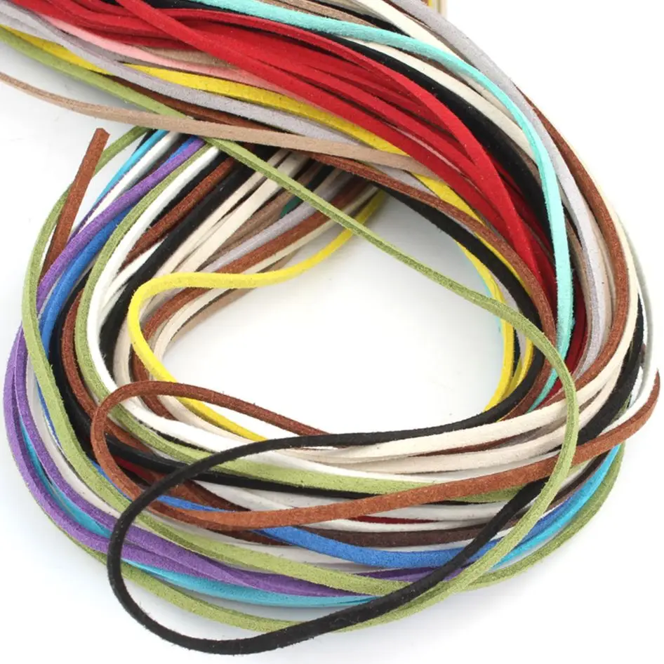 플랫 인조 스웨이드 브레이드 코드, 한국 벨벳 가죽 로프, 수제 스레드 스트링, DIY 쥬얼리 팔찌 목걸이 키체인, 5M title=플랫 인조 스웨이드 브레이드 코드, 한국 벨벳 가죽 로프, 수제 스레드 스트링, DIY 쥬얼리 팔찌 목걸이 키체인, 5M 