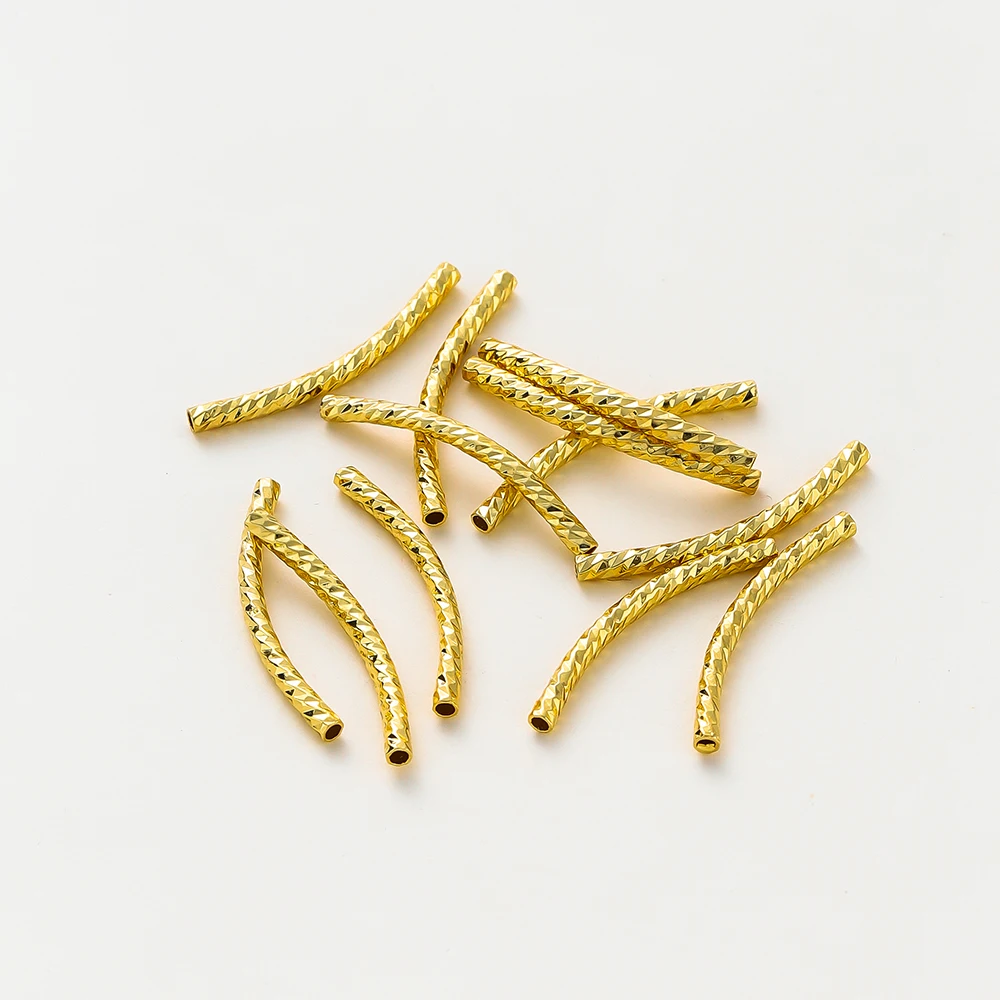 20-35mm 14K/18K 골드 컬러 도금 황동 곡선 튜브 팔찌 쥬얼리 만들기 용품 DIY 결과 액세서리, 20 개 title=20-35mm 14K/18K 골드 컬러 도금 황동 곡선 튜브 팔찌 쥬얼리 만들기 용품 DIY 결과 액세서리, 20 개
