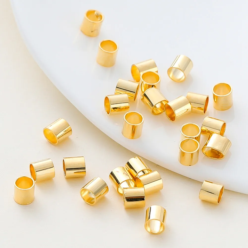 100 개/묶음 1.5/2/2.5mm 포지셔닝 구리 튜브 14K/18K 금도금 크림프 비즈 액세서리 보석 제작 재료 용품 title=100 개/묶음 1.5/2/2.5mm 포지셔닝 구리 튜브 14K/18K 금도금 크림프 비즈 액세서리 보석 제작 재료 용품 