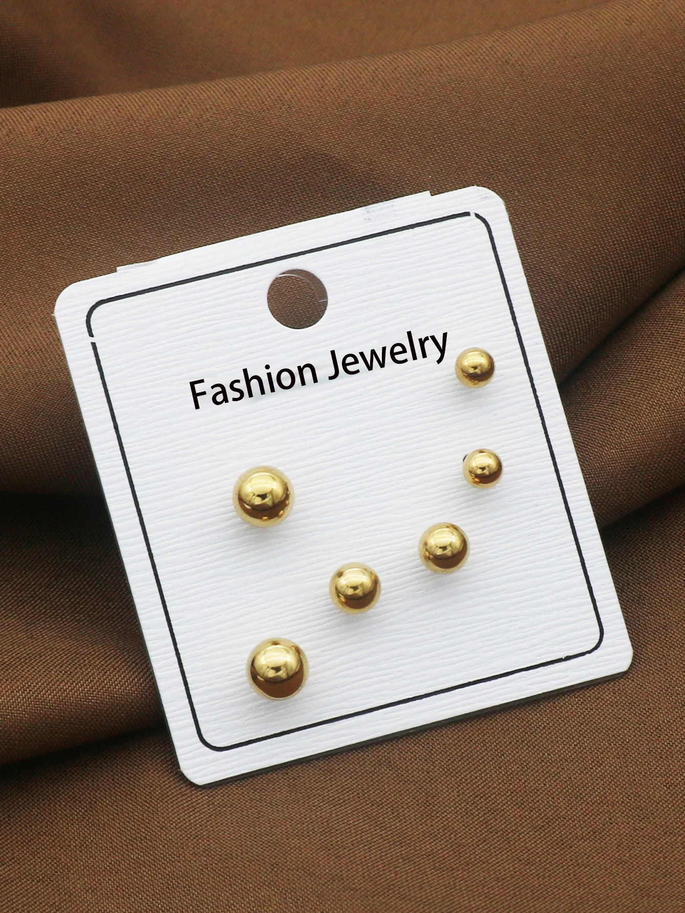 3 Paris 클래식 스테인리스 스틸 귀걸이, 포스트 스터드 귀걸이, 여성 쥬얼리, 골드 컬러 볼 패션 주얼리 도매 title=3 Paris 클래식 스테인리스 스틸 귀걸이, 포스트 스터드 귀걸이, 여성 쥬얼리, 골드 컬러 볼 패션 주얼리 도매