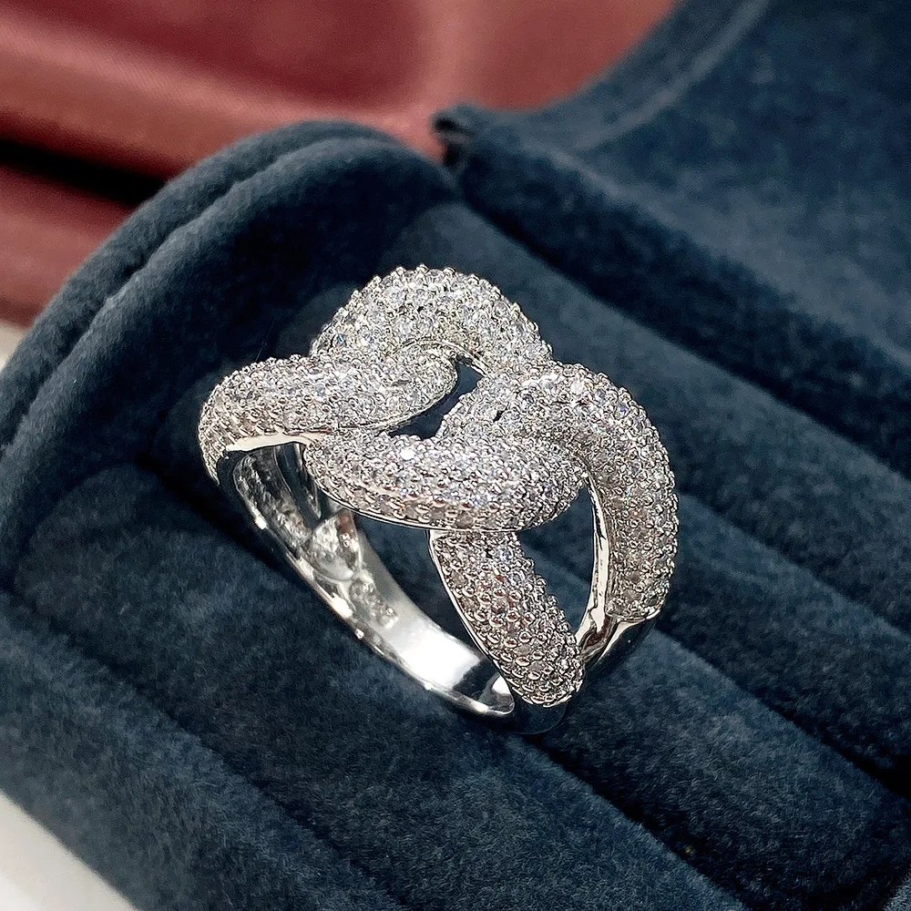 인피니티 다이아몬드 손가락 반지, 925 스털링 실버 파티, 지르콘 밴드 반지, 여성 약혼 주얼리 선물 약속 title=인피니티 다이아몬드 손가락 반지, 925 스털링 실버 파티, 지르콘 밴드 반지, 여성 약혼 주얼리 선물 약속 