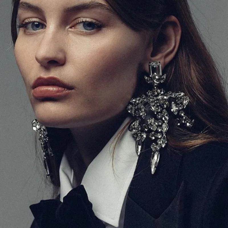 크리스털 기하학 술 드롭 귀걸이, 여성용 웨딩 주얼리, 럭셔리 라인스톤, 불규칙 댕글 귀걸이, 스테이트먼트 쥬얼리 title=크리스털 기하학 술 드롭 귀걸이, 여성용 웨딩 주얼리, 럭셔리 라인스톤, 불규칙 댕글 귀걸이, 스테이트먼트 쥬얼리