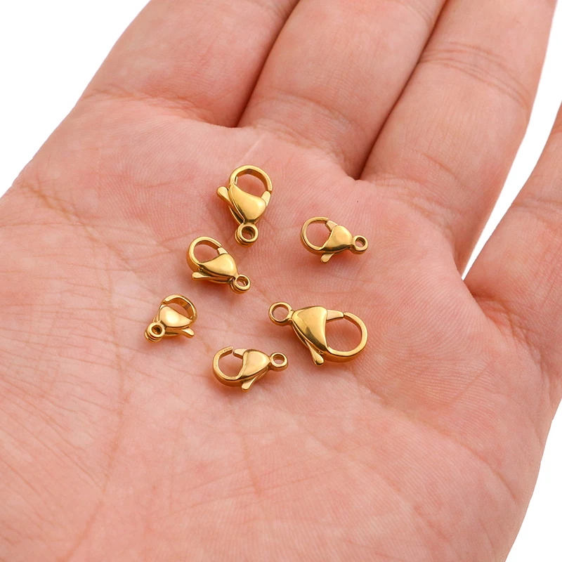 20 개/몫 랍스터 Clasps 스테인레스 스틸 쥬얼리 Diy 목걸이 & 팔찌 체인에 대 한 걸쇠 후크를 찾는 9/10/12/15MM