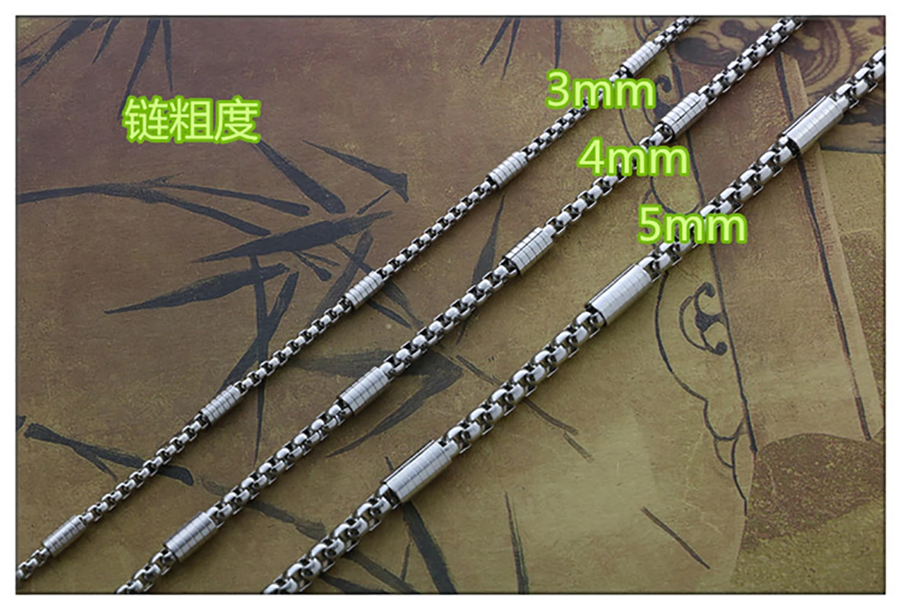 남녀공용 스테인리스 스틸 목걸이, 스퀘어 펄 펜던트, 부처님 체인, 쥬얼리 선물, 핫 세일, 신제품