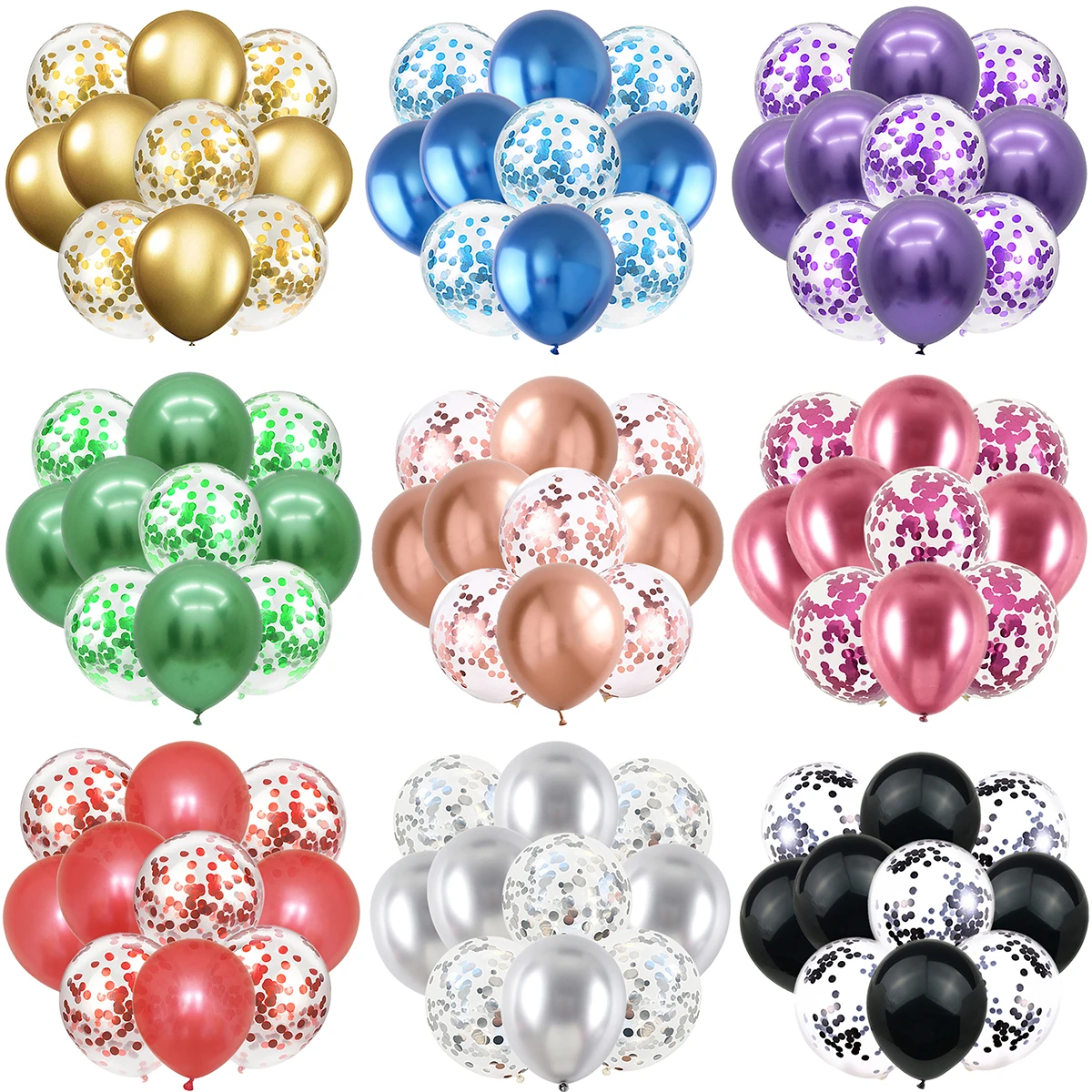 10PCS 골드 실버 금속 라텍스 색종이 풍선 베이비 샤워 웨딩 신년 생일 파티 장식 매트 글로브 title=10PCS 골드 실버 금속 라텍스 색종이 풍선 베이비 샤워 웨딩 신년 생일 파티 장식 매트 글로브 