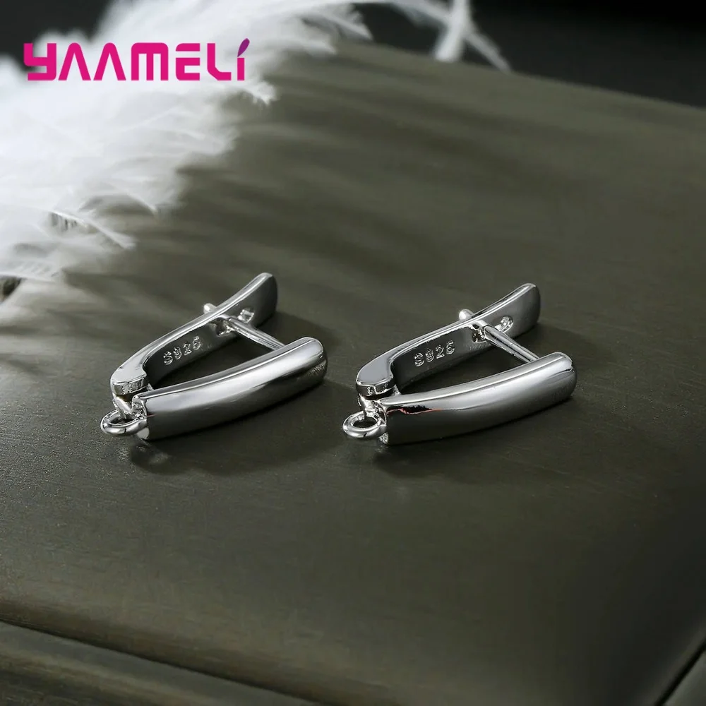 진짜 100% S925 스털링 실버 파인딩 귀걸이 레버백 이어와이어 피팅 구성 요소, 수제 용품 액세서리