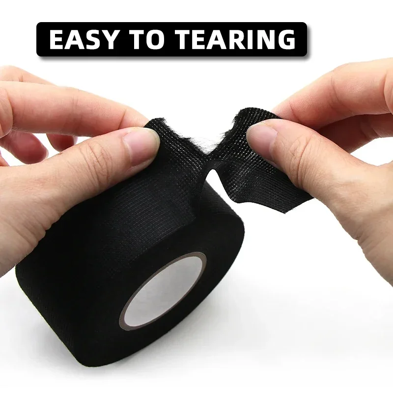 자동차 케이블 테이프 하네스 배선 직조 전기 열 테이프, 내열성 접착 천, 9-50mm, 1/3/5 롤