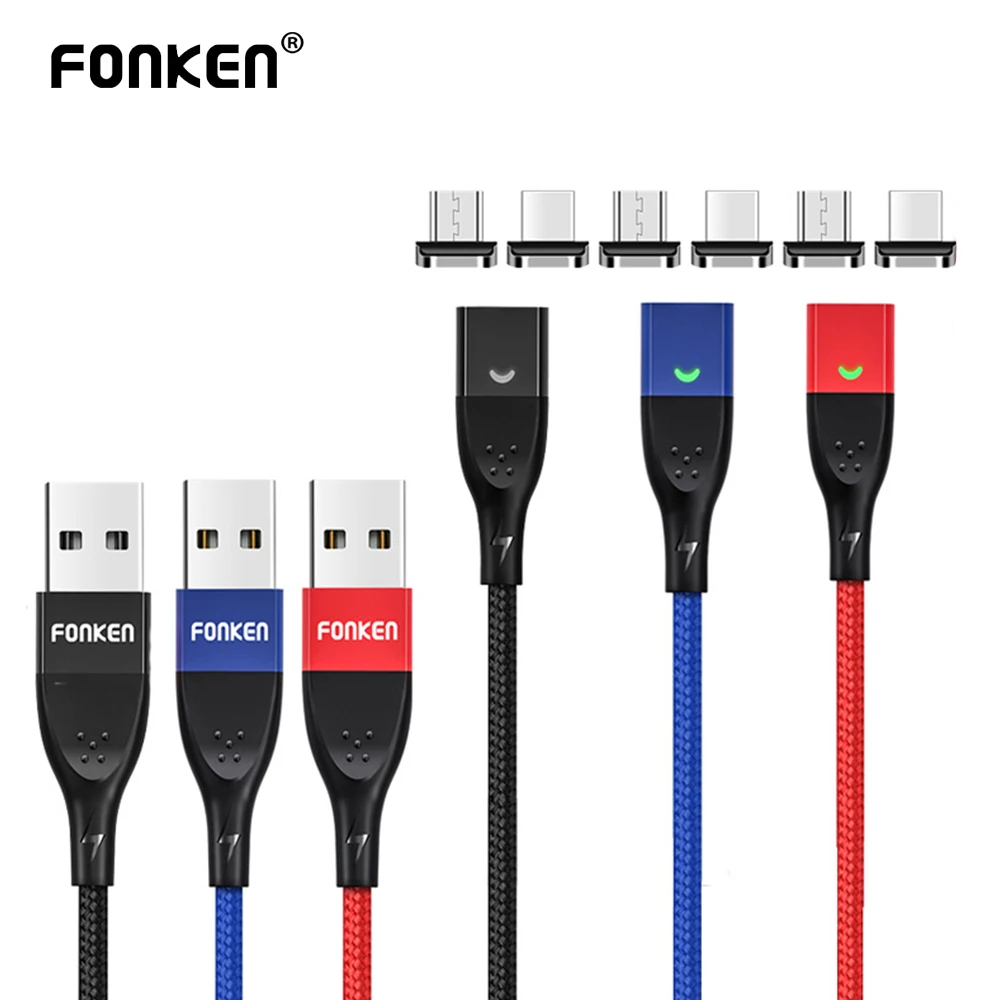 FONKEN 마그네틱 충전 케이블, USB C 타입, 마그네틱 휴대폰 충전기 케이블, 리얼미 gt6 용, 마이크로 USB, 안드로이드 충전 코드 title=FONKEN 마그네틱 충전 케이블, USB C 타입, 마그네틱 휴대폰 충전기 케이블, 리얼미 gt6 용, 마이크로 USB, 안드로이드 충전 코드 
