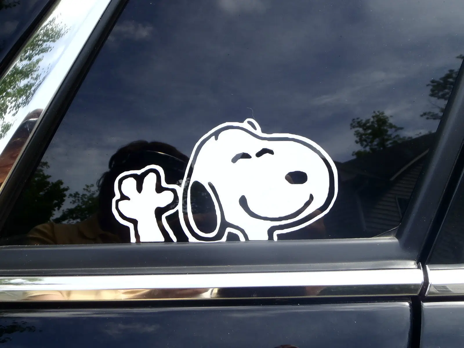 스누피 자동차 창문 데칼 비닐 방수 스티커 범퍼 스티커, 자동차 트럭 SUV 창문 자동차 외부 액세서리