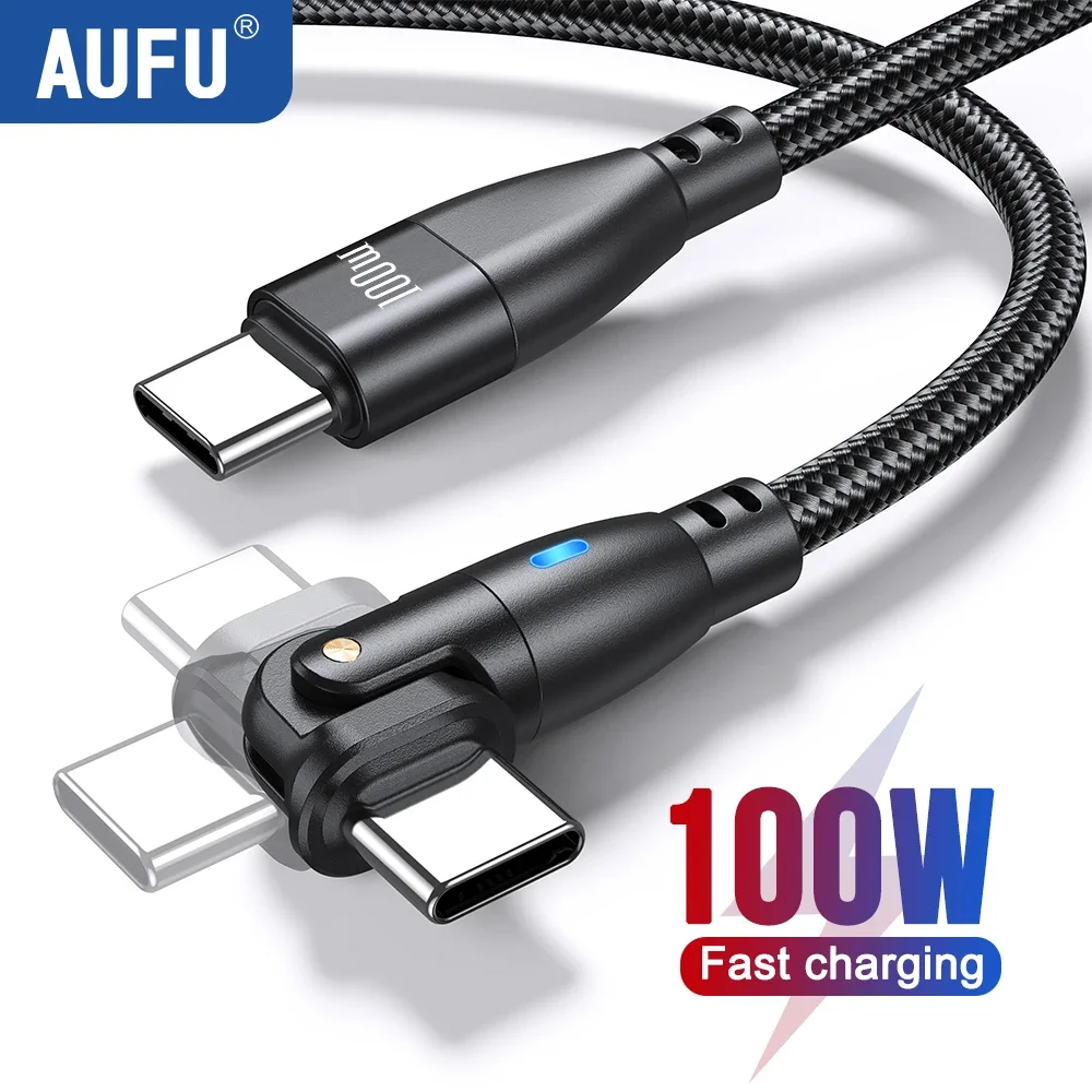 100W USB 타입 C USB C 케이블 5A PD 고속 충전 와이어 코드, 맥북 프로 샤오미 아이패드 삼성 180 회전 USB-C 케이블 title=100W USB 타입 C USB C 케이블 5A PD 고속 충전 와이어 코드, 맥북 프로 샤오미 아이패드 삼성 180 회전 USB-C 케이블 