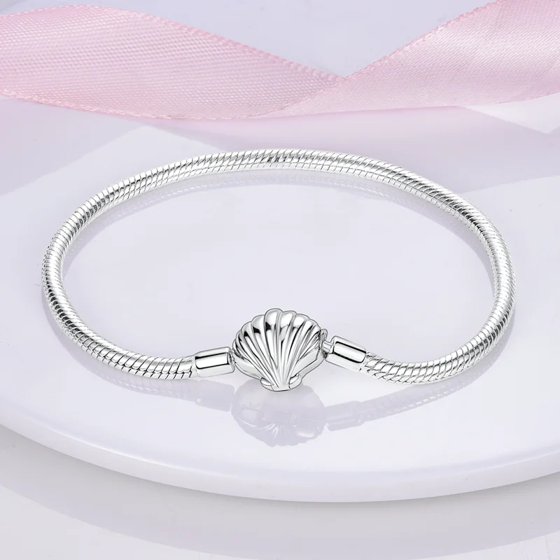 실버 925 팔찌, 스타 문 태양 네잎 클로버, 녹색 지르콘 팔찌, DIY 참, 생일 주얼리 선물, 17-20cm, 정품