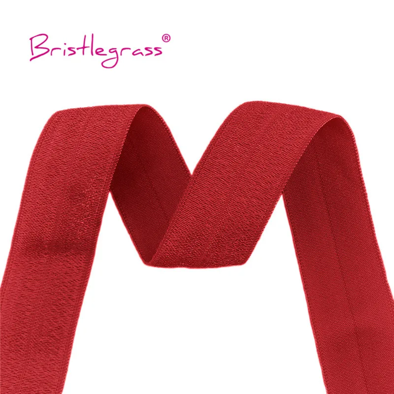 BRISTLEGRASS 솔리드 샤이니 FOE 폴드 오버 탄성 스판덱스 새틴 밴드 헤어 타이 헤드밴드 드레스 바느질 레이스 트림, 2 5 10 야드 3/4 인치 20mm