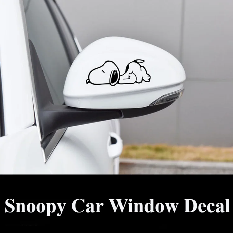 스누피 자동차 창문 데칼 비닐 방수 스티커 범퍼 스티커, 자동차 트럭 SUV 창문 자동차 외부 액세서리