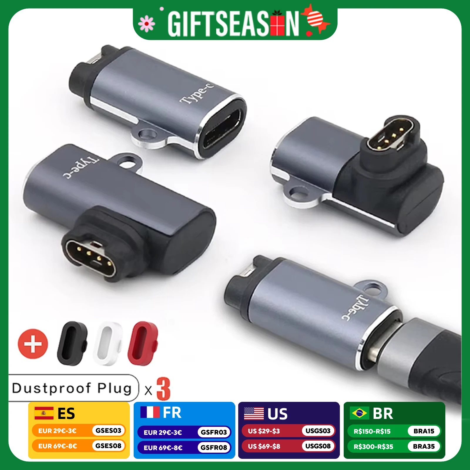 휴대용 C 타입 충전 어댑터, 마이크로 USB, iOS, 가민 피닉스 7, 7S, 7X, 6S, 6X, 5, 5S, 5X, Venu 2, 2S, 스마트 워치 충전기 컨버터 title=휴대용 C 타입 충전 어댑터, 마이크로 USB, iOS, 가민 피닉스 7, 7S, 7X, 6S, 6X, 5, 5S, 5X, Venu 2, 2S, 스마트 워치 충전기 컨버터 