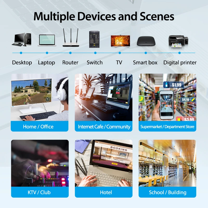 Vention-Cat8 이더넷 케이블 40Gbps RJ45 네트워크 케이블, Cat 8 SFTP RJ45 패치 코드 PC 모뎀 라우터 노트북 케이블