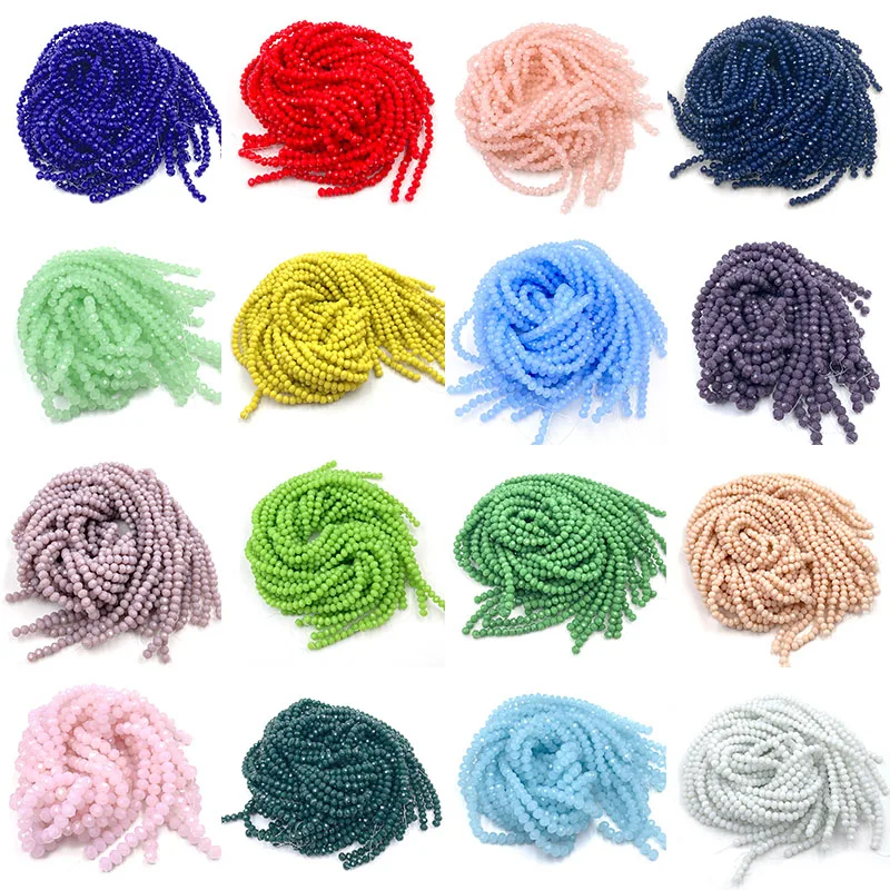 쥬얼리 제작용 크리스탈 비즈, 론델 면 느슨한 스페이서 유리 비즈, 팔찌 목걸이, DIY 액세서리, #02356, 2, 3, 4, 6, 8mm title=쥬얼리 제작용 크리스탈 비즈, 론델 면 느슨한 스페이서 유리 비즈, 팔찌 목걸이, DIY 액세서리, #02356, 2, 3, 4, 6, 8mm