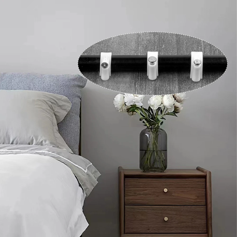 원형 네일 클립 와이어 관리 클램프, 흰색 고정 라운드 스틸 네일 벽 걸이 케이블 클립, 4mm, 5mm, 6mm, 7mm, 8mm, 9mm, 10mm, 12mm, 100 개