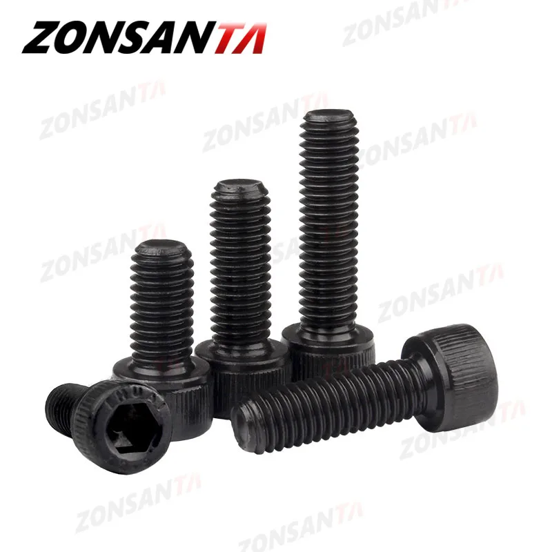 ZONSANTA-M2 M3 M4 M5 M6 M8 육각 알렌 소켓 캡 헤드 나사, 검정색 등급 12.9 미터법 Diy 나사, 가구 볼트, 가구 선박 자동차