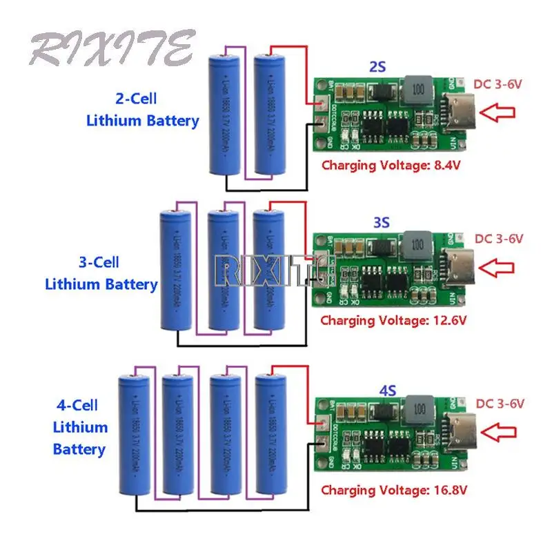 18650 리튬 배터리 충전기 보드, USB C 스텝 업 부스트 모듈, Li-Po 폴리머 보조베터리, BMS 2S 3S 4S 1A 2A 4A title=18650 리튬 배터리 충전기 보드, USB C 스텝 업 부스트 모듈, Li-Po 폴리머 보조베터리, BMS 2S 3S 4S 1A 2A 4A