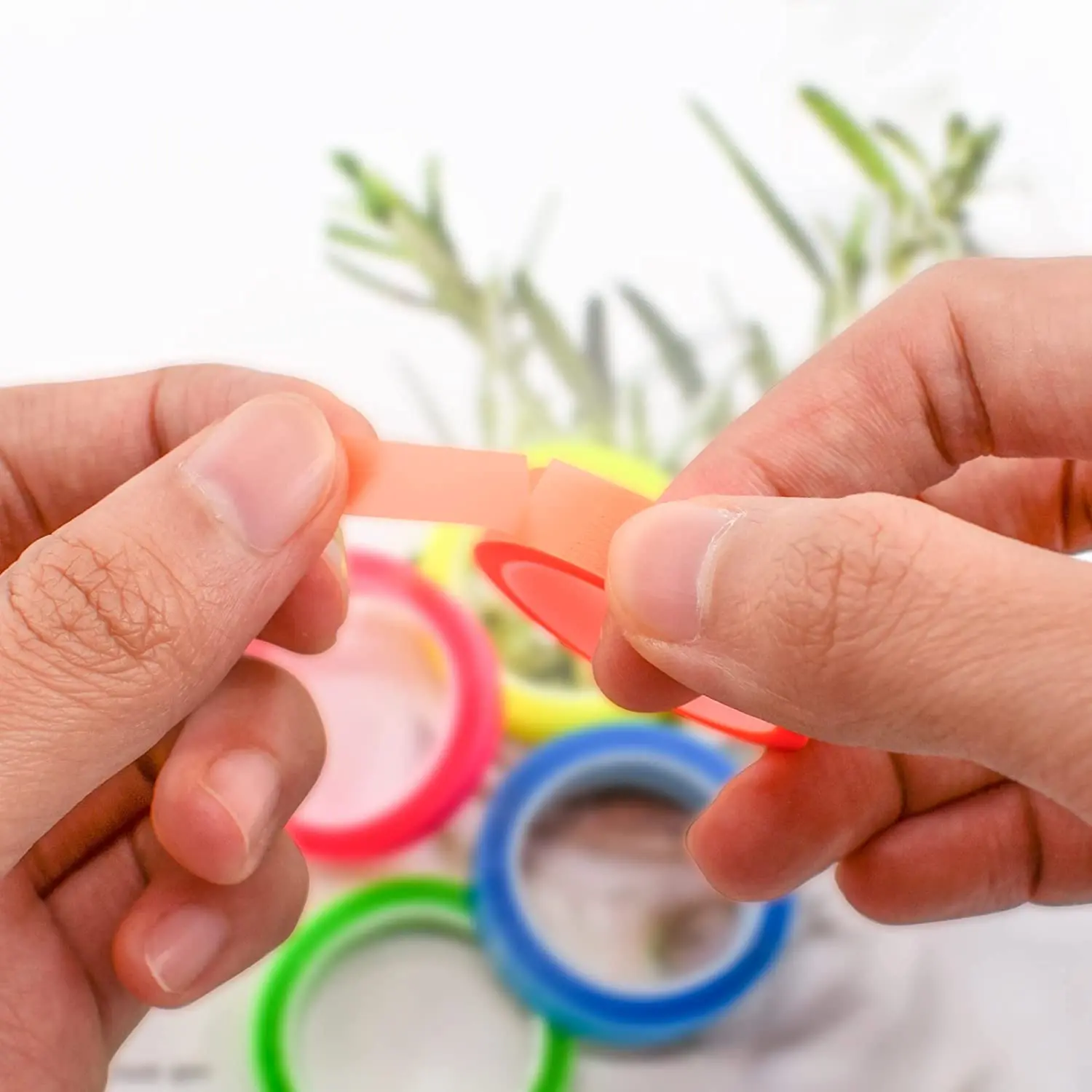 투명 형광 인덱스 탭 플래그 스티커, 5 롤, 5 색 스티커, 5m 스티커 노트, 어린이 선물, 학교 사무용품