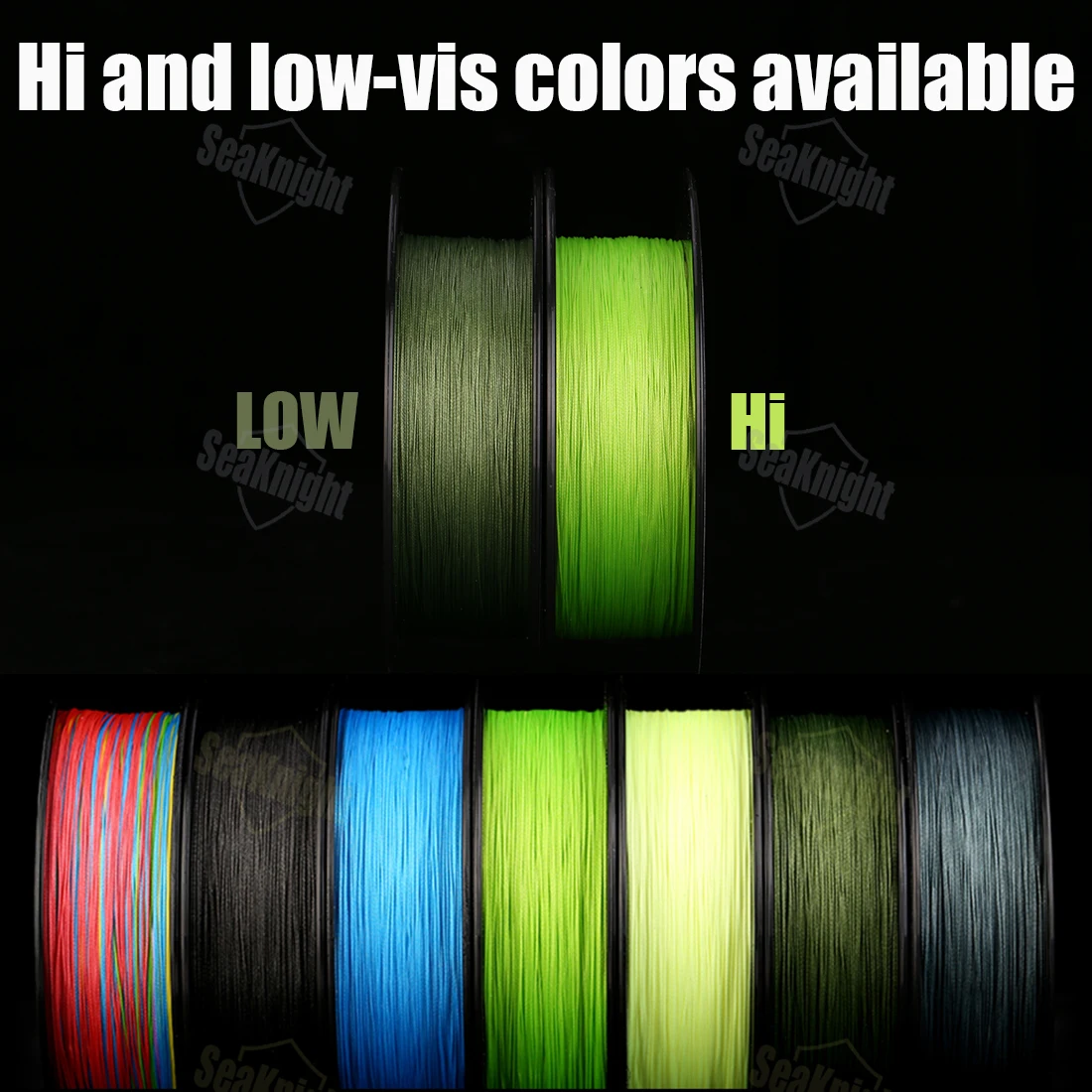 SeaKnight 브랜드 W8 II 시리즈 낚싯줄, UV 차단 바닷물 코팅, 멀티필라멘트 PE 라인 편조 와이어, 8 가닥, 500m, 300m