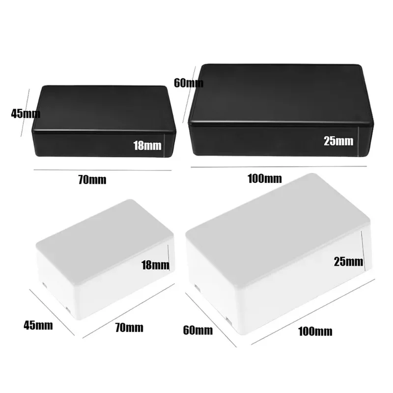 DIY 하우징 장비 보관 케이스, 방수 인클로저 박스, 전자 프로젝트 박스, 화이트 블랙, 70mm, 100mm