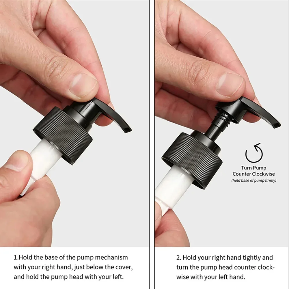 플라스틱 펌프 포함 블랙 접시 비누 디펜서 세트, 리필 가능 액체 샴푸 디펜서, 농가 장식 주방 액세서리, 500ml