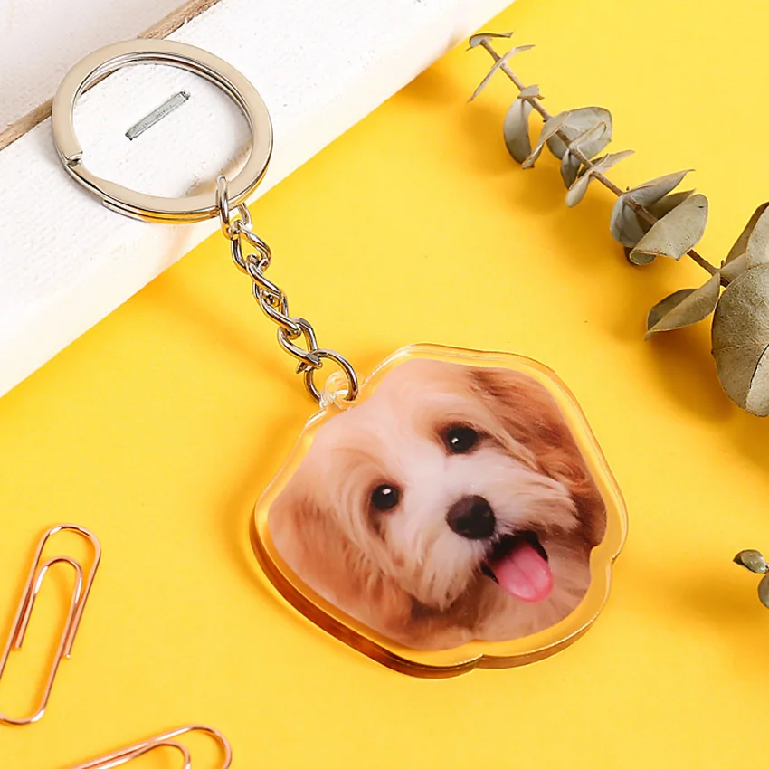 맞춤형 만화 Llavero 키체인, 사진 맞춤형 애니메이션 참, 홀로그램 투명 아크릴 키링, 디자이너