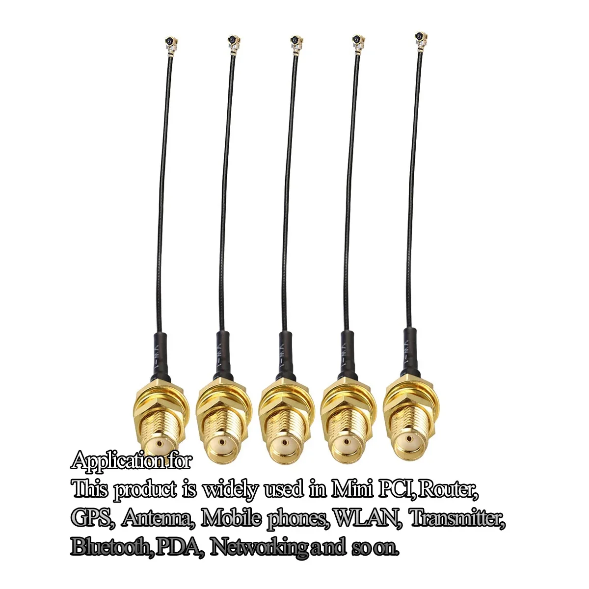 5pcs IPX UFL-SMA 연장 피그테일 케이블 SMA 암-IPX RF 어댑터 케이블 1.13mm IPX-SMA 암 연장 케이블