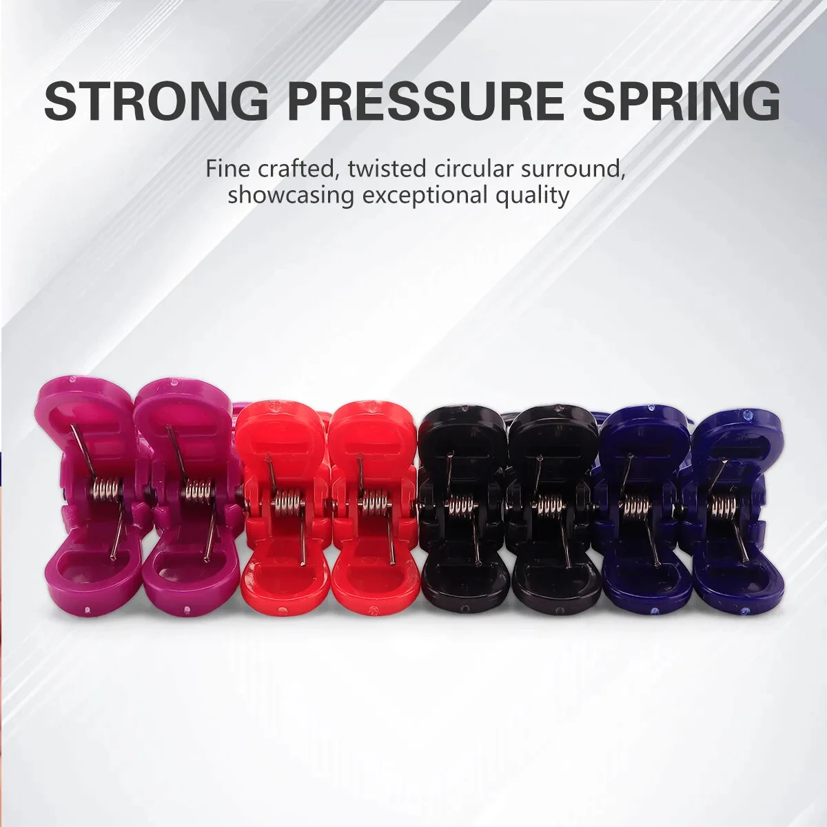 악어 헤어 클립 미용 클램프, 플라스틱 헤어 클로, 살롱 스타일링용 전문 이발사 머리핀, 헤어 액세서리, 6 개