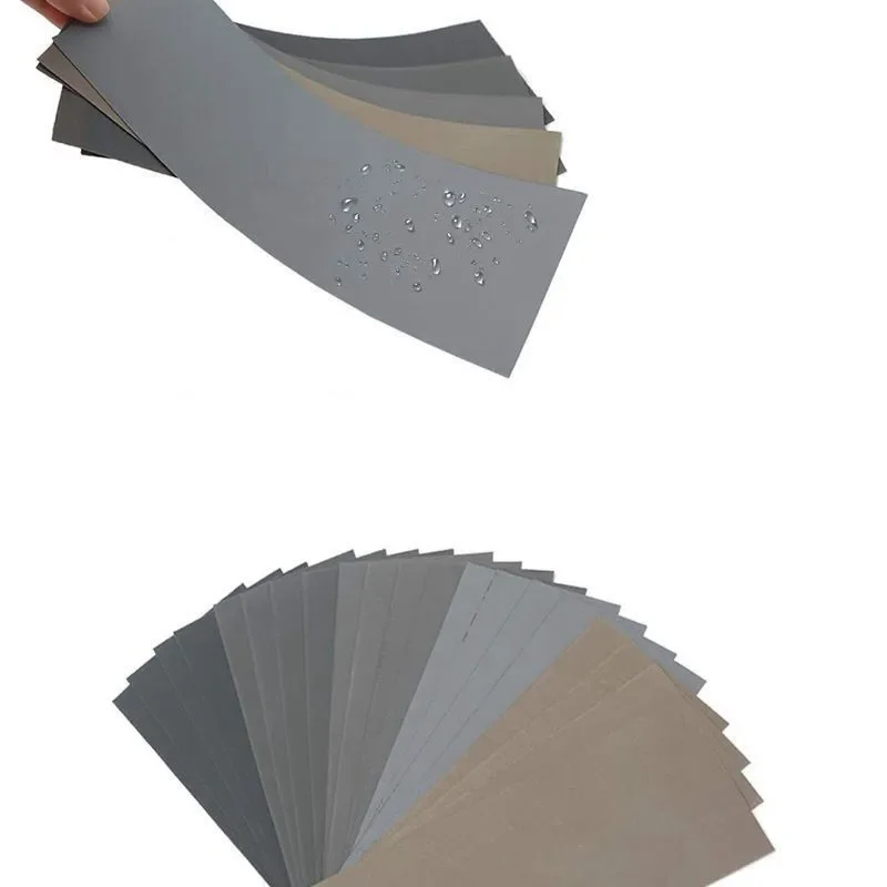 20pc 사포 세트 1000/2000/3000/5000/7000 그릿 샌딩 종이 물/건식 연마 사포 목재 금속 연마 자동차