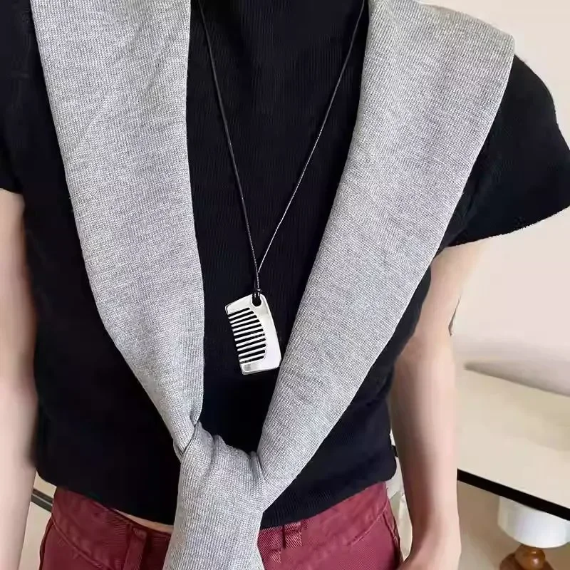LATS 여성용 개성 있는 빗 펜던트 목걸이, 2024 트렌드, 신상 섬세한 디자인, 쥬얼리 패션 액세서리