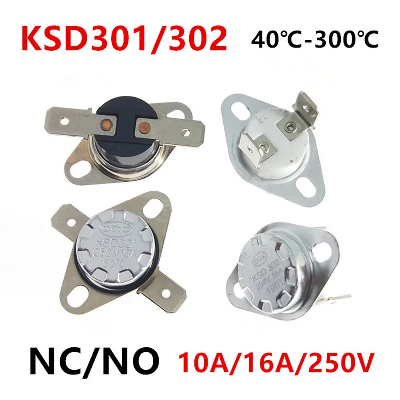 KSD301 KSD302 40-300 도 세라믹 스위치, 평상시 닫힘 온도 조절 45C 75C 85C 90C 135C 220C 300C, 10A, 16A, 250V title=KSD301 KSD302 40-300 도 세라믹 스위치, 평상시 닫힘 온도 조절 45C 75C 85C 90C 135C 220C 300C, 10A, 16A, 250V