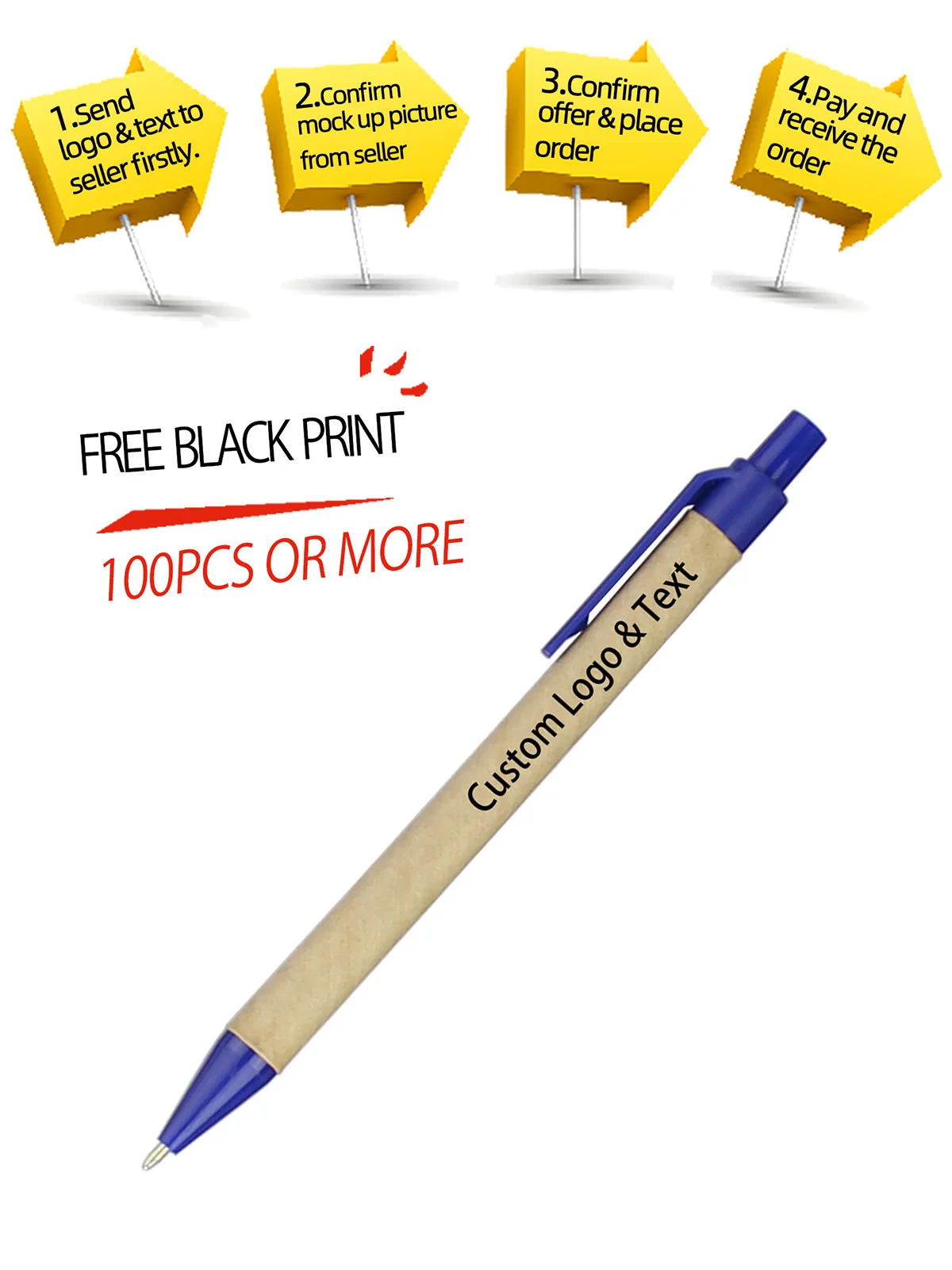 에코 페이퍼 볼펜, 블랙 잉크, 맞춤형 볼펜, 그린 컨셉, 환경 친화적, 맞춤형 프로모션 선물, 맞춤형 로고 펜