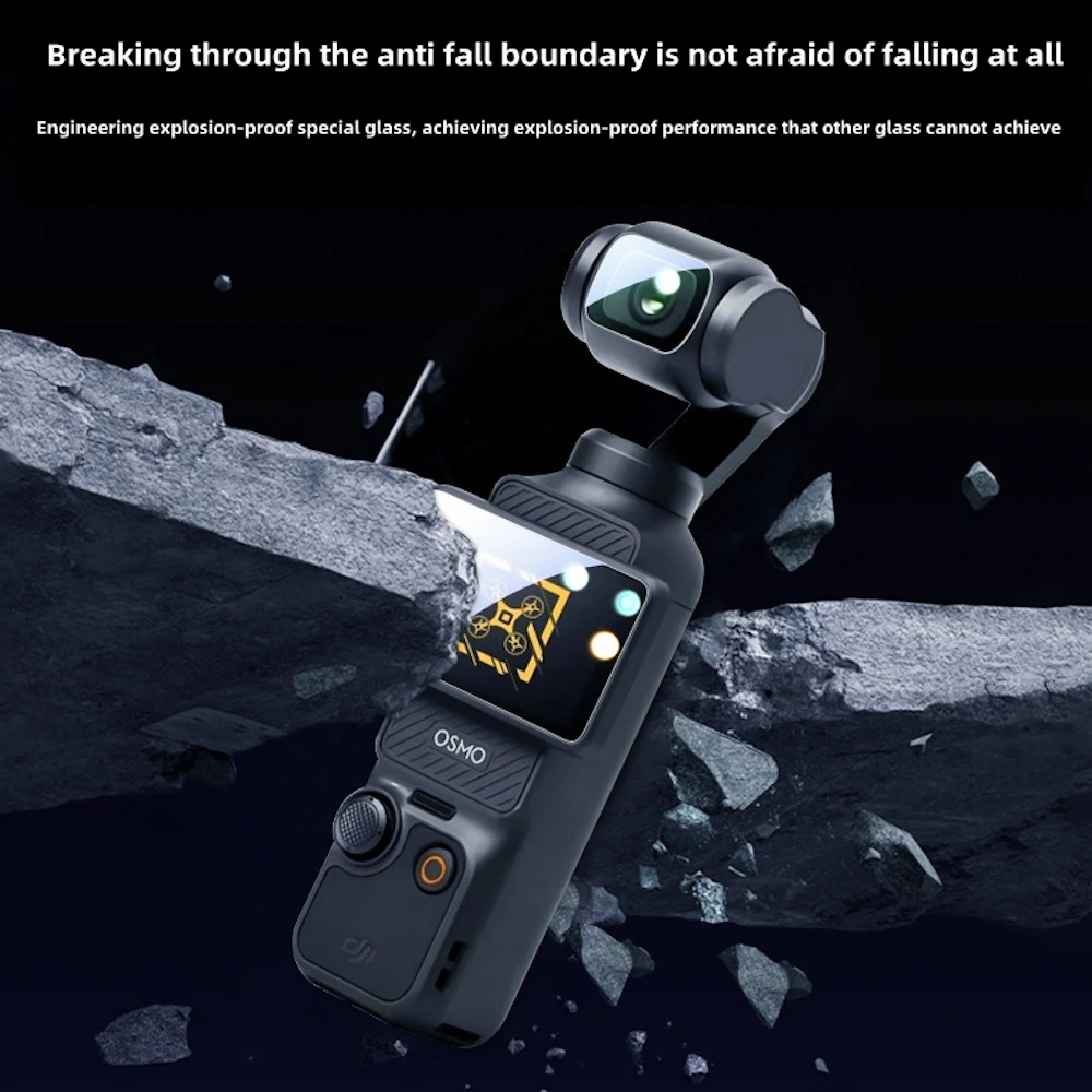 DJI OSMO 포켓 3 스크린 보호대, 짐벌 카메라 렌즈 보호 유리 액세서리, 9H HD 강화 유리
