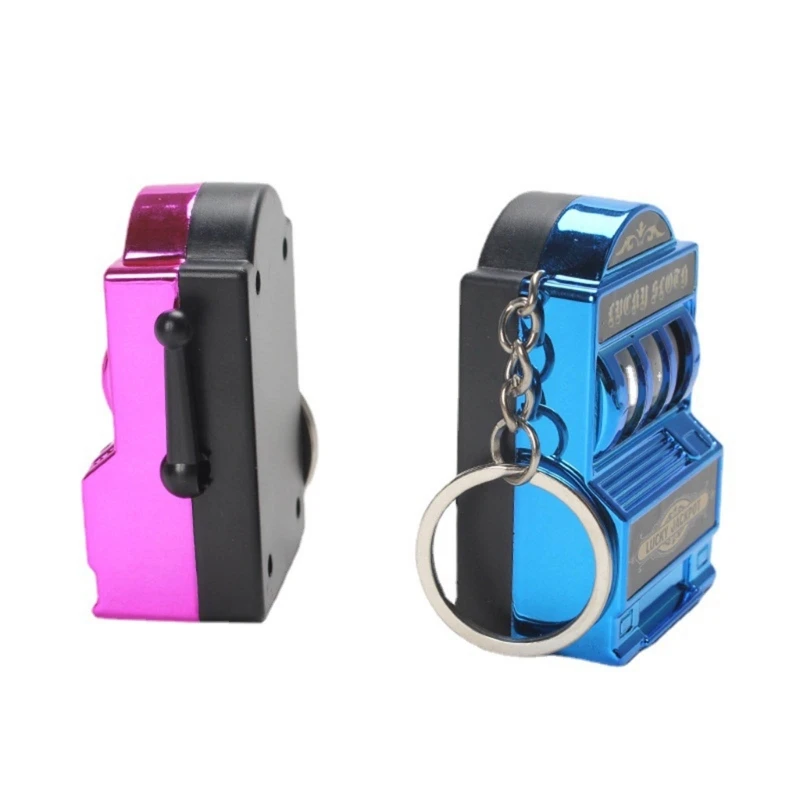 미니 카지노 럭키 참 잭팟 키체인, 핸드백 참 펜던트 슬롯 머신 키체인, 여성 및 남성용 노벨티 선물