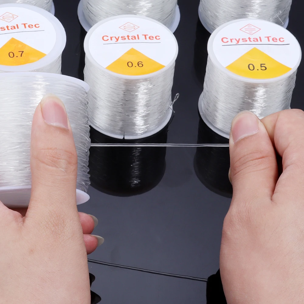 Louleur 플라스틱 크리스탈 DIY 구슬 스트레치 코드 탄성 라인 쥬얼리 공급 와이어 문자열 보석상 스레드 문자열 스레드 만들기