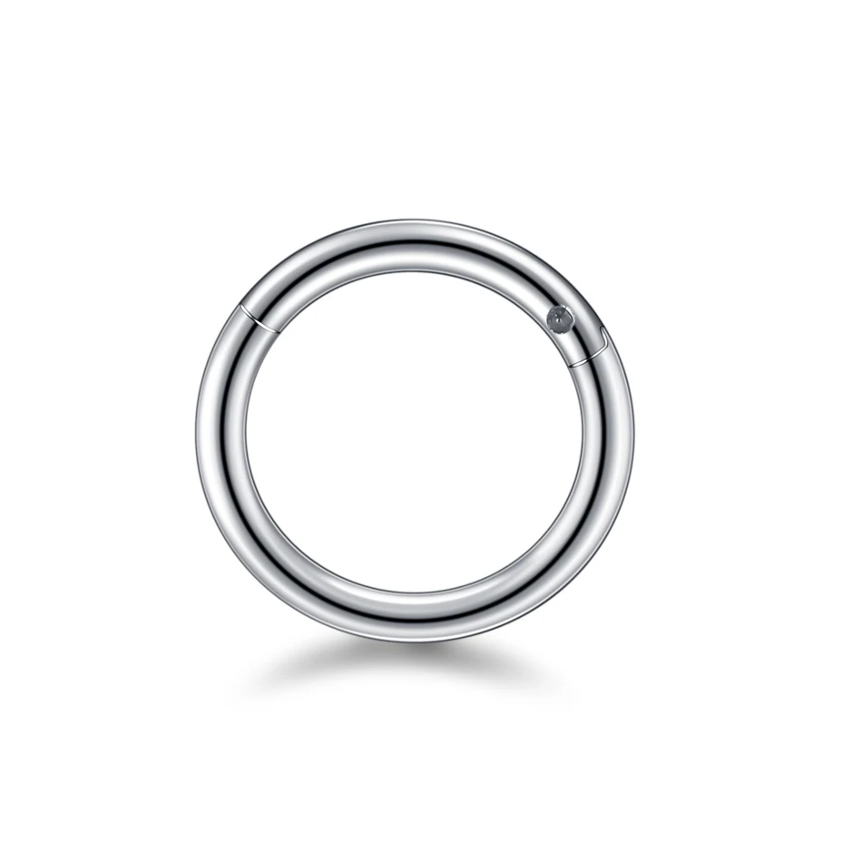 1PC 12G-20G Septum 피어싱 외과 강철 리모콘 힌지 세그먼트 링 고스 코 후프 귀걸이 립 귀 연골 헬릭스 피어싱