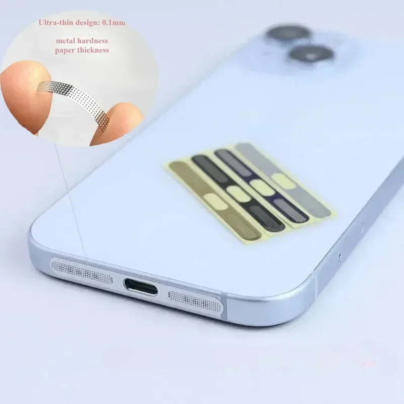 IPhone 용 금속 먼지 그물 12 13 14 15 16 Pro Max 스피커 방진 메쉬 충전 포트 긁힘 방지 스티커 액세서리