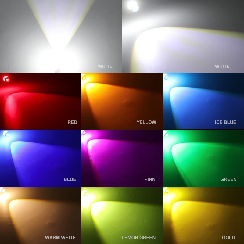 매우 밝은 자동차 인테리어 사이드 라이트 194 3030 SMD 자동 전구, 오류 없음, 2x W5W T10, 5W5, 12V, 8W, 950Lm, 화이트 앰버 레드