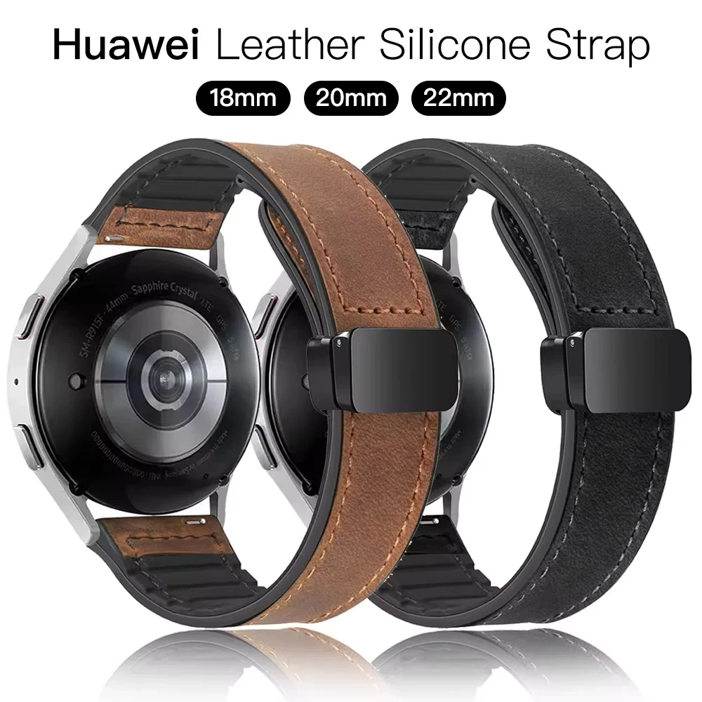 Huawei Watch GT 5 4 용 가죽 실리콘 스트랩, 46mm 41mm 밴드 팔찌, Huawei GT5 GT4 GT3 Pro GT2 20mm 22mm 스트랩 title=Huawei Watch GT 5 4 용 가죽 실리콘 스트랩, 46mm 41mm 밴드 팔찌, Huawei GT5 GT4 GT3 Pro GT2 20mm 22mm 스트랩 