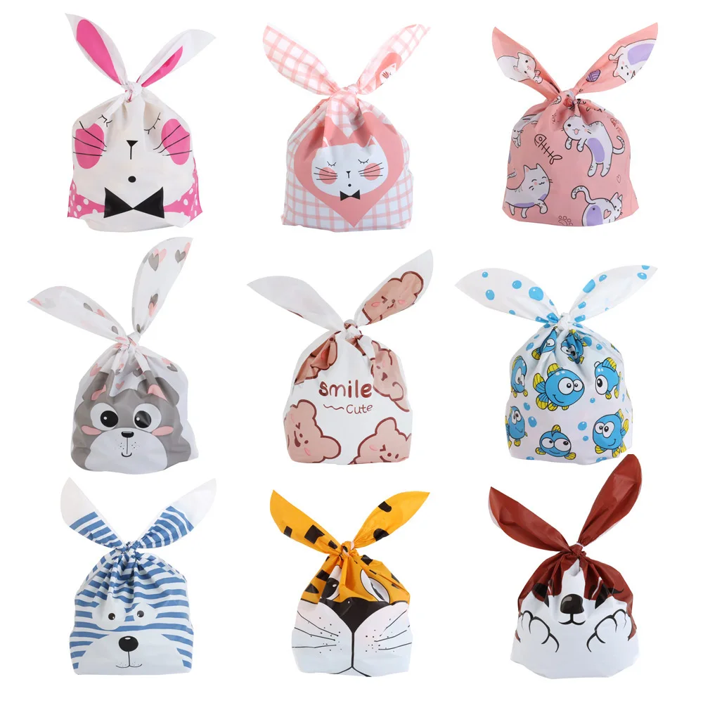 플라스틱 사탕 가방, 쿠키 귀여운 판지 토끼 귀 가방, 비스킷 스낵 베이킹 포장 용품, 어린이 선물 도매, 10 개, 25 개, 50 개 title=플라스틱 사탕 가방, 쿠키 귀여운 판지 토끼 귀 가방, 비스킷 스낵 베이킹 포장 용품, 어린이 선물 도매, 10 개, 25 개, 50 개