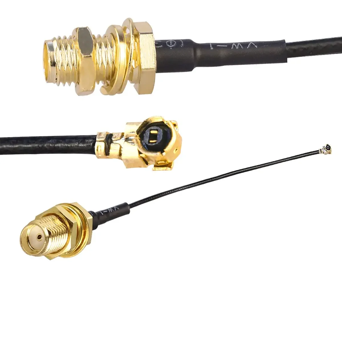 5pcs IPX UFL-SMA 연장 피그테일 케이블 SMA 암-IPX RF 어댑터 케이블 1.13mm IPX-SMA 암 연장 케이블