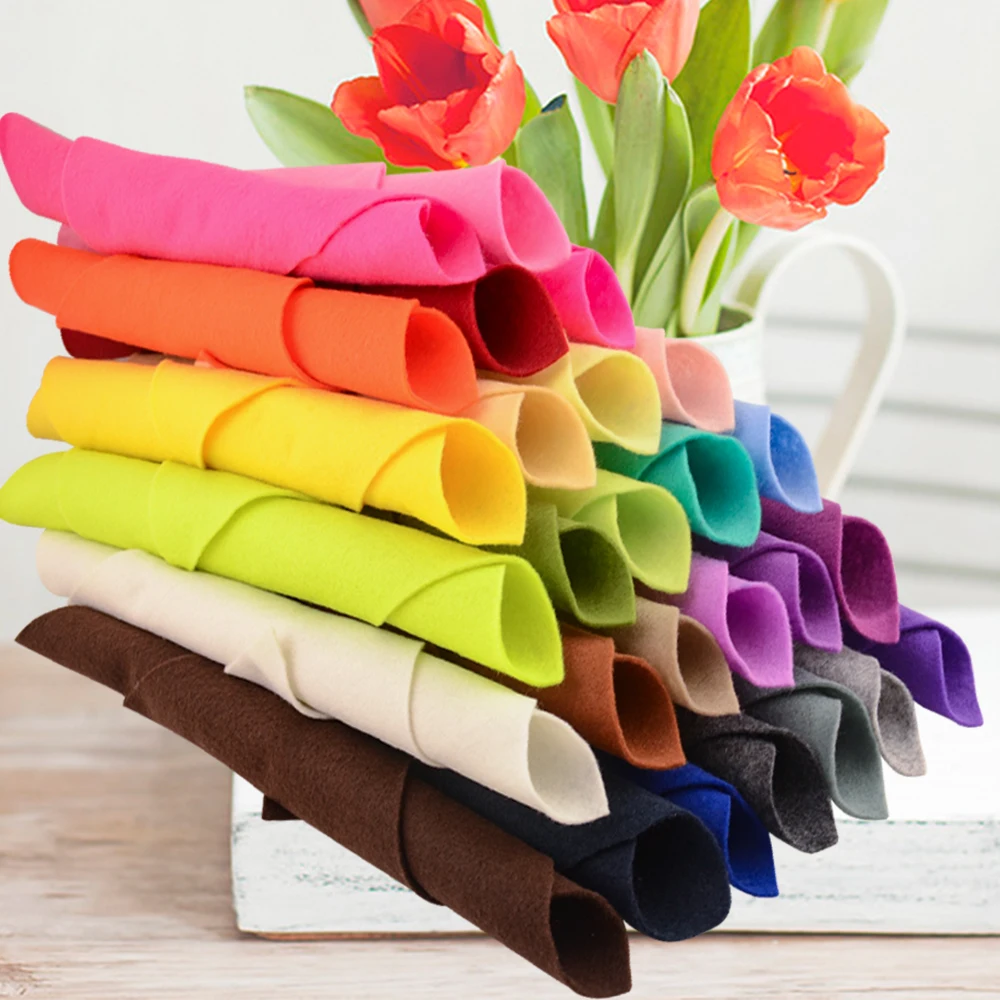 DIY 바느질 공예용 슈퍼 소프트 펠트 원단 부직포 시트, 인형 액세서리 재료 패치워크, 1.4mm 두께, 30x30cm, 20cm x 90cm
