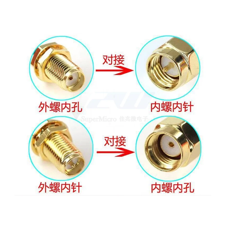 미니 0.81mm PCI 카드 인텔 와이파이 보드용 피그테일 케이블, SMA / RP-SMA 암-MHF4 IPEX IPX RF 플러그, 10cm 15cm 20cm 30cm, 2 피스